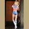 2018 World Cup Cheerleader Uniform Top  Shorts  Sock Games Costumes Women Party Outfit Fancy Dress Sports Competition Cl