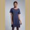 Blue Cut Out Short Sleeve Office Worker Daily Mini Dress