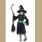 3PCS Naughty Black Witch Dress Halloween Masquerade Cosplay Girls Costume