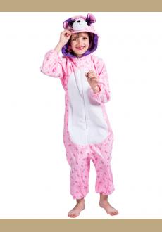 Animal Pajamas Pink Cute Bear One Piece Sleepwear Cosplay Costume