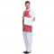 Men red stripe apron Retro Diner Dude Costume