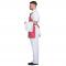 Men red stripe apron Retro Diner Dude Costume