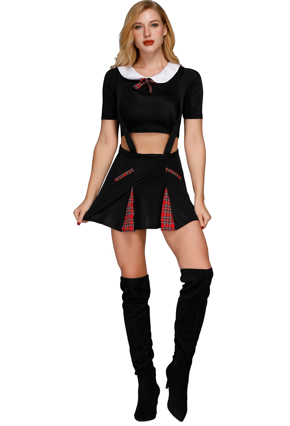 A2ZFD Naughty Nun Ladies Fancy Dress Costume | Includes Dress, Headpiece, Cross & Black Stockings
