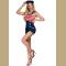 Sexy Women Navy Costume Stripe Sailor Jumpsuit Halloween Fancy Dress