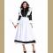 Adult Women Victorian UK Maid Costume Lord Housekeeper Cosplay Clothing Fancy White & Black Long Costume Cosplay