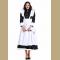 Adult Women Victorian UK Maid Costume Lord Housekeeper Cosplay Clothing Fancy White & Black Long Costume Cosplay