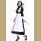 Adult Women Victorian UK Maid Costume Lord Housekeeper Cosplay Clothing Fancy White & Black Long Costume Cosplay