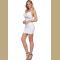 White ELEGANT DESIGN-CUT DRESS