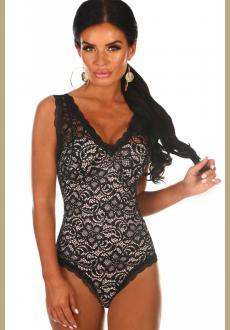 Lace Structured Cup Sleeveless Bodysuit