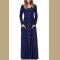 Hunter  Button Front Pocket Style Casual Long Dress