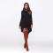 Hoodie Dress Knitted Women Autumn Winter 2018 New Ladies Causal Black Red Hoodies Dresses Sweater Female Hooded Mini Dre