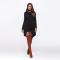 Hoodie Dress Knitted Women Autumn Winter 2018 New Ladies Causal Black Red Hoodies Dresses Sweater Female Hooded Mini Dre