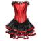 Women Sexy Burlesque Corset with Mini Skirt Sleeveless Lace Bodycon Fancy Dresses Party Clothes Costume