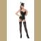 Women's Push up Bustier Sexy Corset Lingerie Girdle Lace Cincher with Garter Belt