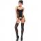 Women's Bustier Corset Sexy Girdle Lingerie Waist Cincher with Garter Belt