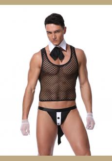 Hot Erotic Men Sexy Waiter Outfit Cosplay Costume Men Maid Lingerie Cosplay Costumes for Sexy Men