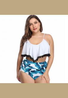 Women’s Two Piece High Waisted Flounce Strappy Tankinis for Women Tummy Control Bathing Suit Set Swimsuits