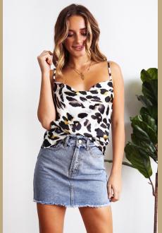 Womens Sexy Leopard Printed Sleeveless T-Shirts Tops Blouse Tees Camisole