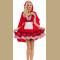 Sexy Women's Little Red Riding Hood Mini Dress Cosplay Costume