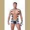 Sexy New Arrival Black White Stripe Prisoner Costume Halloween Costume For Men Party Cosplay