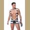 Sexy New Arrival Black White Stripe Prisoner Costume Halloween Costume For Men Party Cosplay