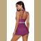 Womens Halter Plus Size Swimwear Tankini Slimming with Boyshorts Two Piece Bathing Suit Swimsuit Swimdress