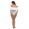 Womens Sexy Tankini Swimsuit,Two-Piece Flounce Ruffle Cami Swimwear Crop Top Hight Waisted Floral Print Beach Bottom