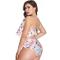 Women’s Two Piece High Waisted Flounce Strappy Tankinis for Women Tummy Control Bathing Suit Set Swimsuits