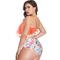 Women’s Two Piece High Waisted Flounce Strappy Tankinis for Women Tummy Control Bathing Suit Set Swimsuits