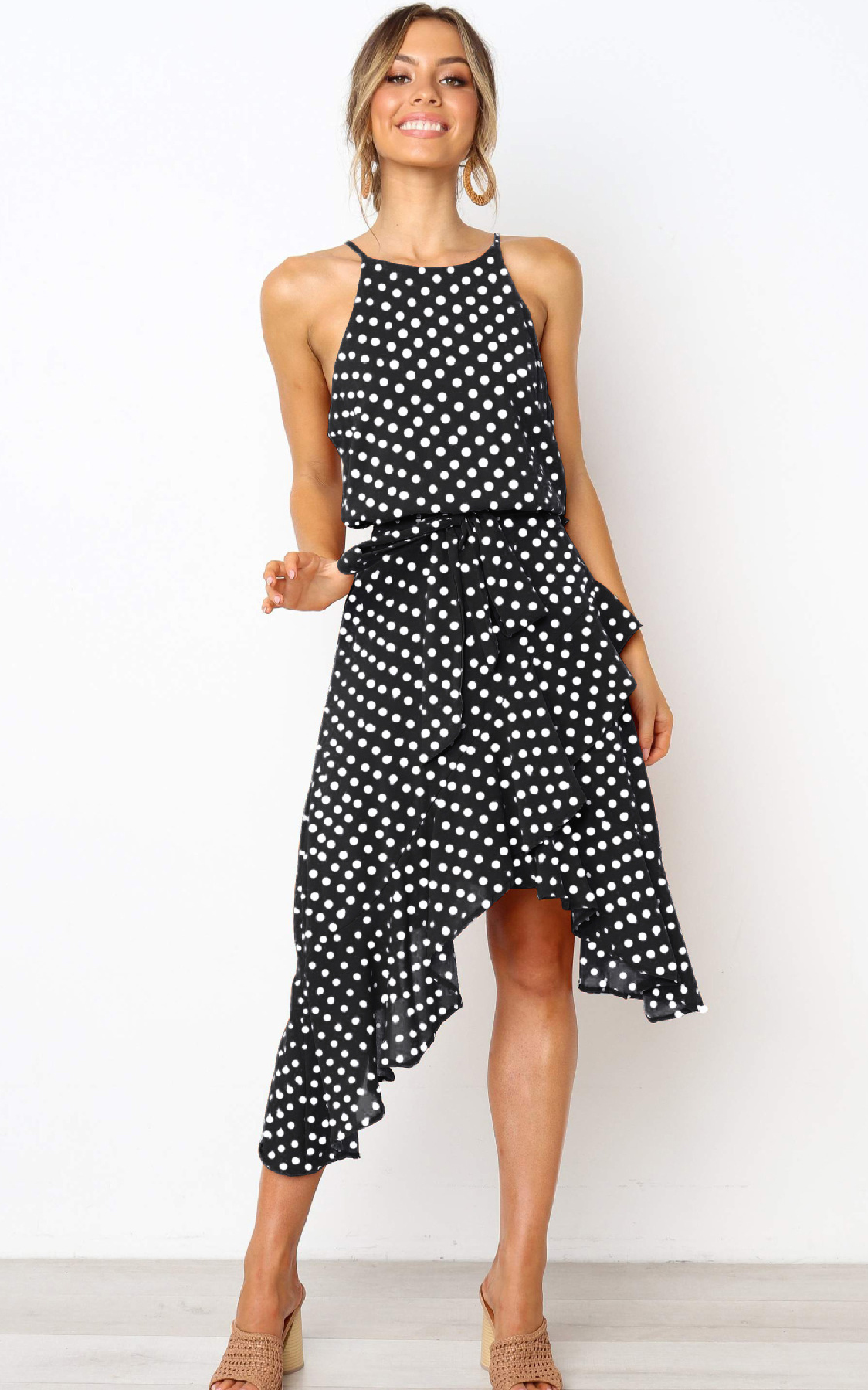 Womens Boho Polka-do...