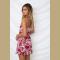 Womens Dresses Floral Backless Spaghetti Strap Leaf Print Bodycon Mini Dress