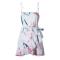 Womens Dresses Floral Backless Spaghetti Strap Leaf Print Bodycon Mini Dress