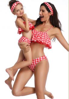 Mommy and Me PolkaDot Print Matching Swimsuit