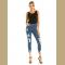 Casual Slim Women Jeans  Women's High Waist Straight Jeans Ladies Denim Pants Casual Hollow Pencil Pants