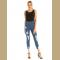 Casual Slim Women Jeans  Women's High Waist Straight Jeans Ladies Denim Pants Casual Hollow Pencil Pants