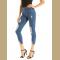 Casual Slim Women Jeans  Women's High Waist Straight Jeans Ladies Denim Pants Casual Hollow Pencil Pants