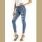 Women Casual Destroyed Ripped Distressed Skinny Denim Jeans
