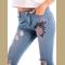 Women Casual Destroyed Ripped Distressed Skinny Denim Jeans