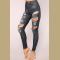 Women Sexy Skinny Jeans  Fashion Denim Hole Hollow Zipper Fly Tight Pencil Pants