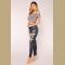 Women Sexy Skinny Jeans  Fashion Denim Hole Hollow Zipper Fly Tight Pencil Pants