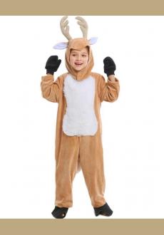 Kids Adult Christmas Reindeer Jumpsuit Costumes Cosplay Animal Party Fancy Dress Family Matching Outfits