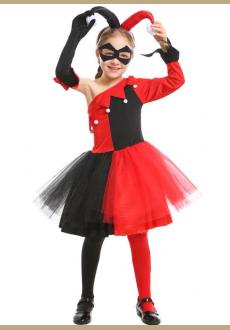 Child Girls Cute Clown Costume Kids Circus Fancy Dress Outfit Cosplay Masquerade Halloween Costumes