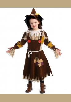 Pumpkin Cosplay Costume Children Girl Halloween Carnival Party Cosplay Amazing Fancy Dress Up Dress