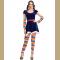 Cutie Clown Women's Halloween Costume Sexy Harlequin Circus Performer Dress