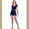 Cutie Clown Women's Halloween Costume Sexy Harlequin Circus Performer Dress