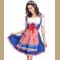 3ps Sexy Off-shoulder Bavarian Beer Girl Cosplay Mini Dress Adult Oktoberfest Costume