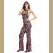 1960s Adult Hippie Hottie One-piece Groovy Dancing Flared Jumpsuit Halloween Costume