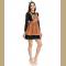 3pcs Adult Long Sleeve Gingerbread Women  Cosplay Mini Dress Masquerade Costume with Apron