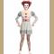 Women's Harlequin Scary Clown Puff Dress Halloween Costume