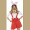 4pcs Adorable Women's Bunny Girl Braces Overalls Halloween Rabbit Masquerade Costume
